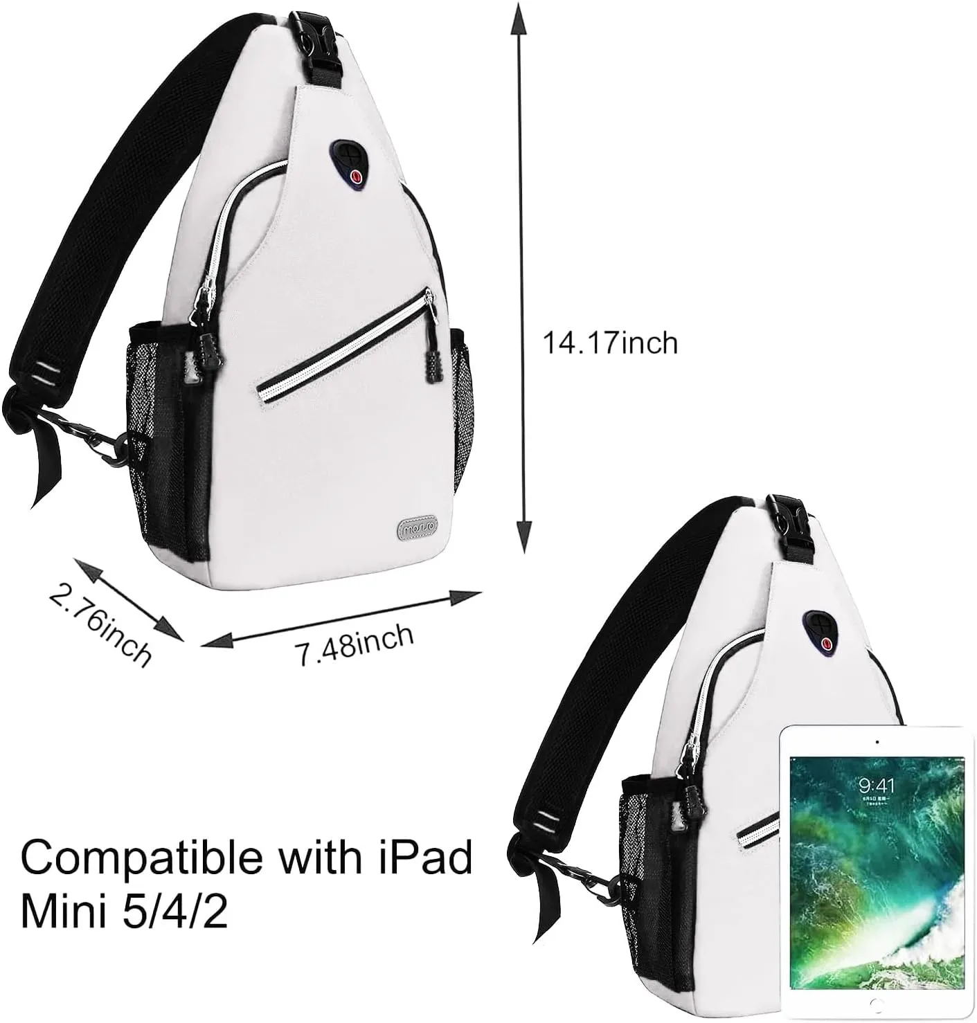 MOSISO Mini Sling Backpack,Small Hiking Daypack Travel Outdoor Casual Sports Bag