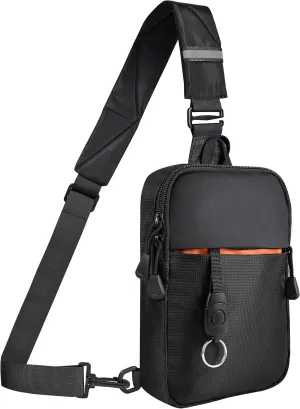 MOZETO Small Crossbody Bag, Waterproof Mini Sling Bag Utility EDC Cross Body Chest Bag for Men and Women