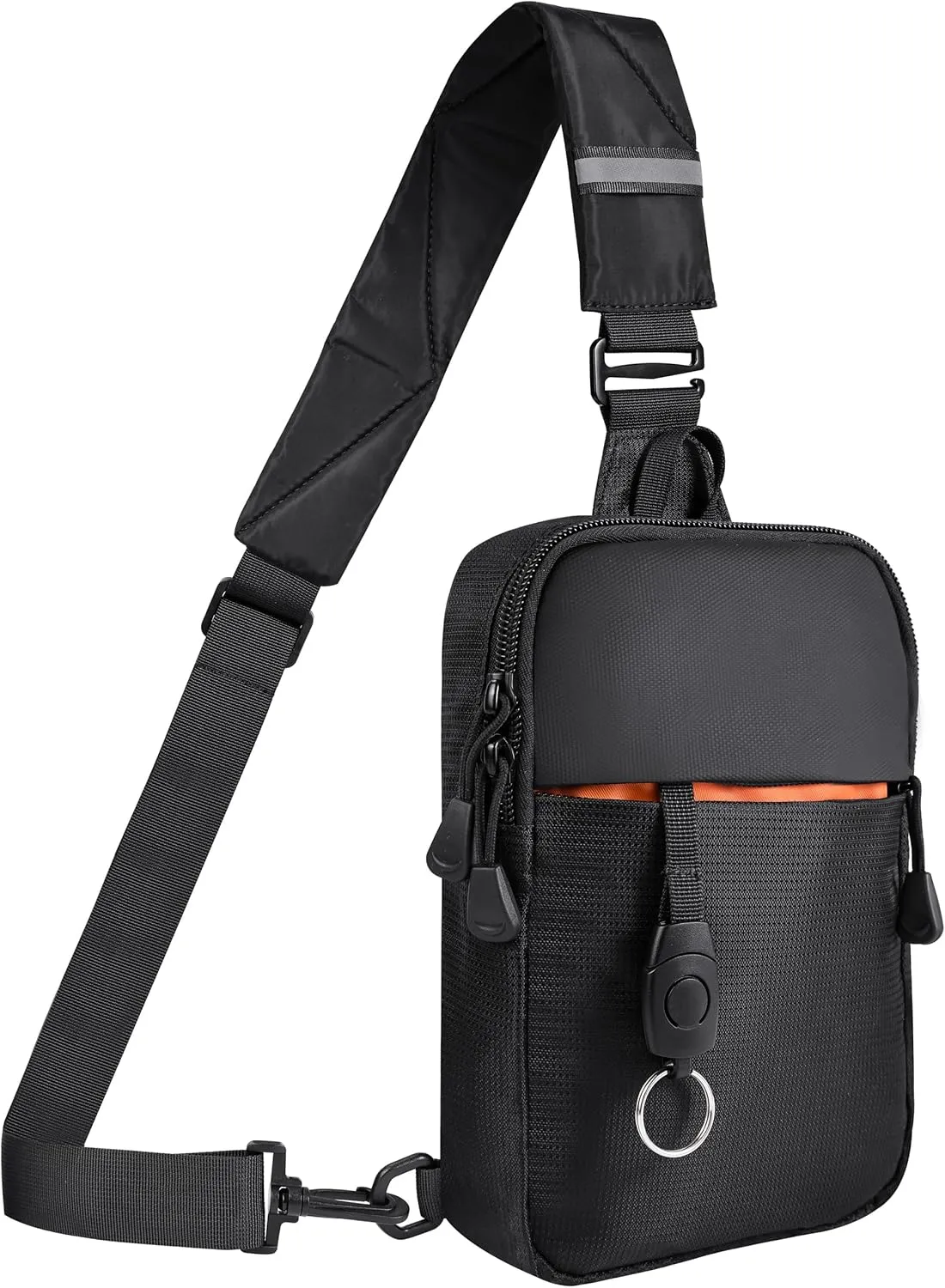 MOZETO Small Crossbody Bag, Waterproof Mini Sling Bag Utility EDC Cross Body Chest Bag for Men and Women