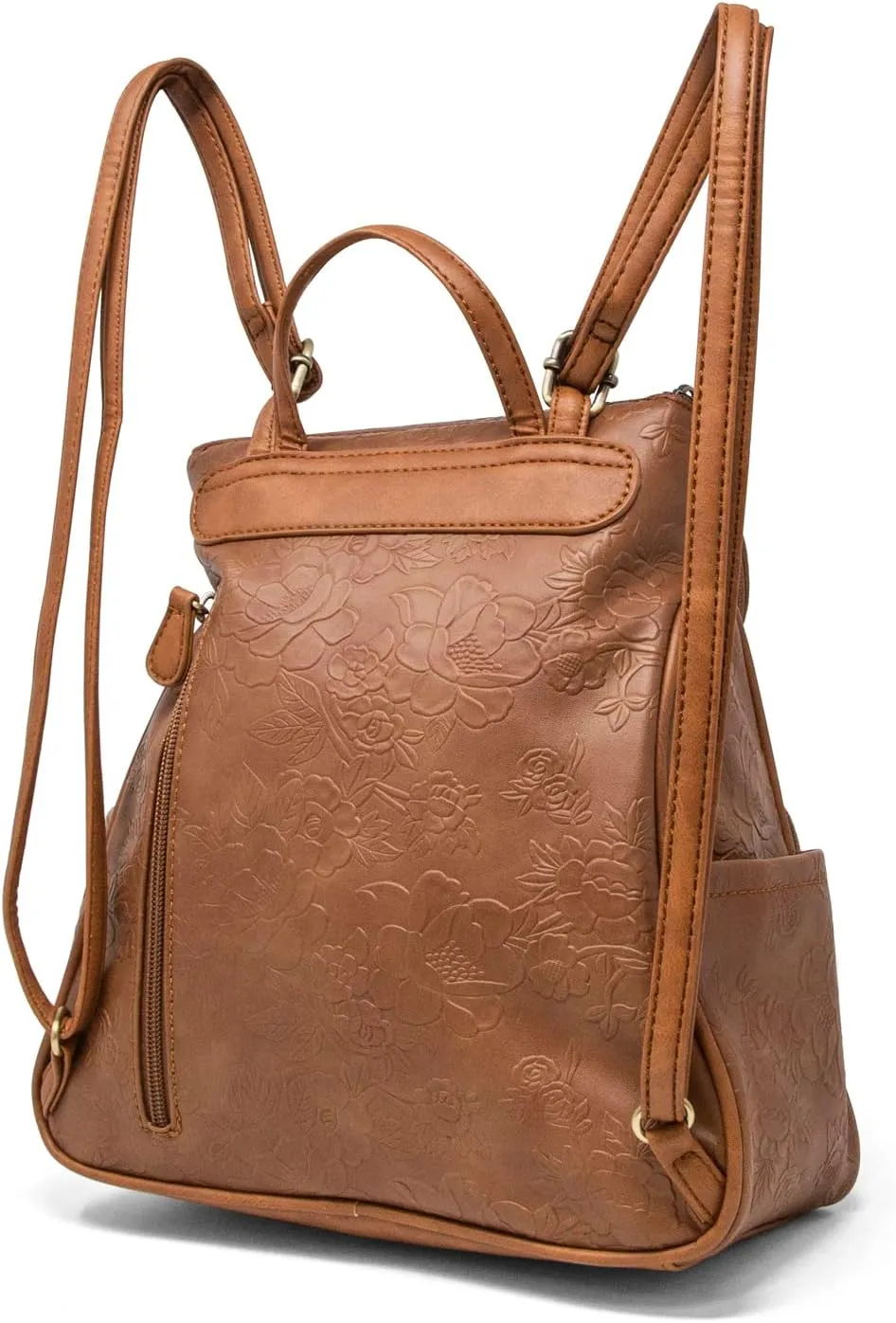 MultiSac womens Major Backpack, Pecan Flowers, One Size US