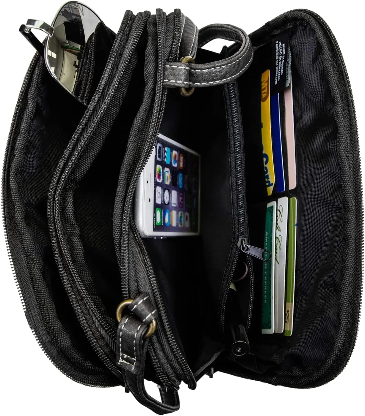 MultiSac Zippy Triple Compartment Crossbody Bag
