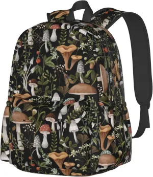 Mushroom Backpack Book Bags Lightweight Casual Laptop Backpacks Travel Daypack For Man Woman