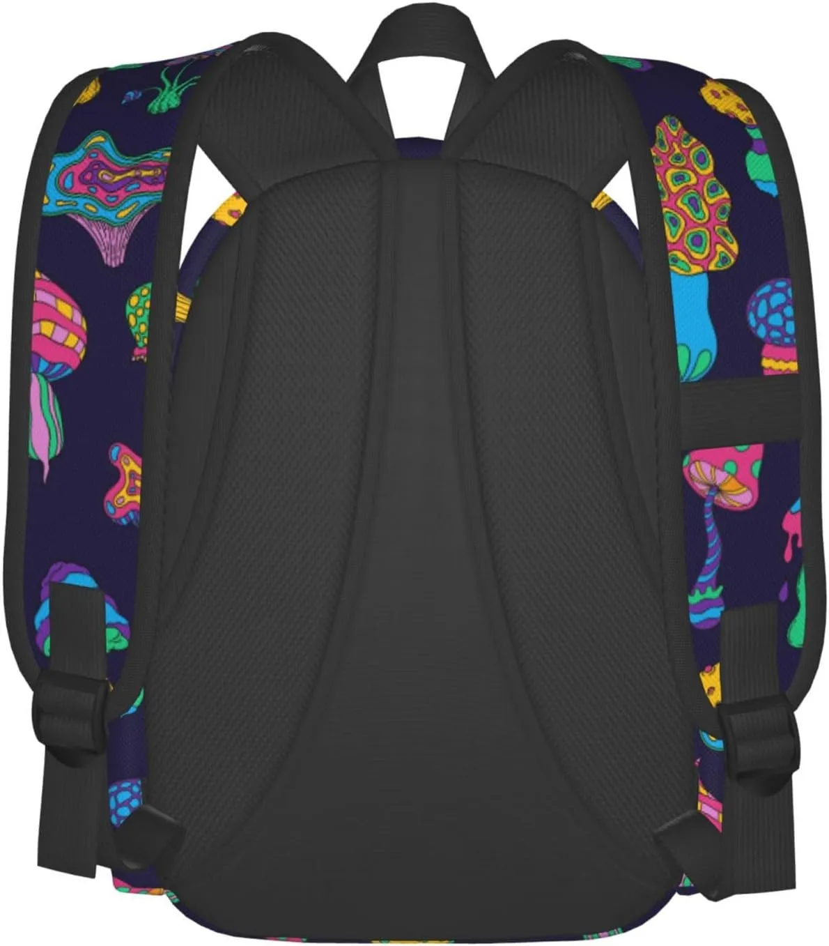 Mushroom Trip Colorful Amanita Laptop Backpack Shoulder Bag Laptop Pack Travel Backpacks Commuter Back Pack Casual Daypack Bags With Side Pockets