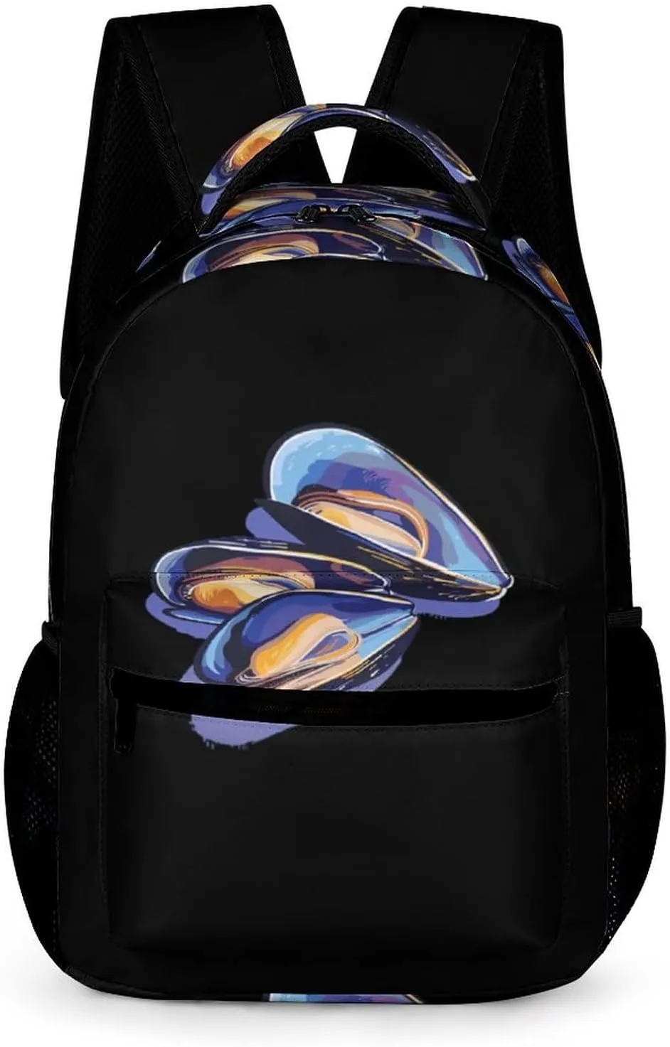 Mussels Seafood Unisex Small Backpack Lightweight Shoulder Bag Travel Daypack