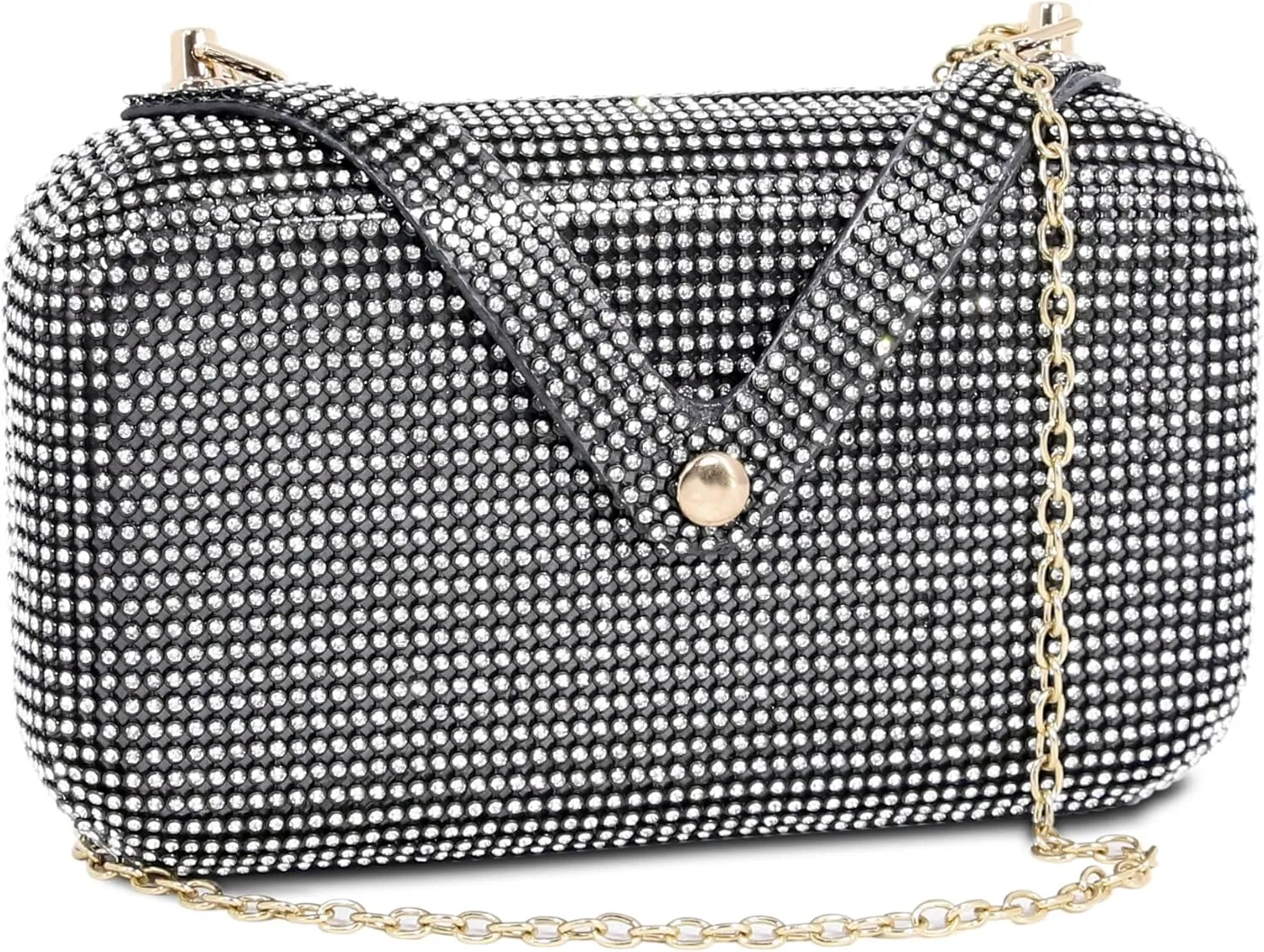 Naimo Womens Luxury Rhinestone Crystal Clutch Purse Bling Diamond Evening Bag Handbag for Wedding Party Prom