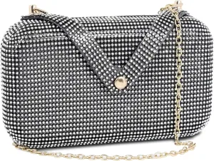 Naimo Womens Luxury Rhinestone Crystal Clutch Purse Bling Diamond Evening Bag Handbag for Wedding Party Prom