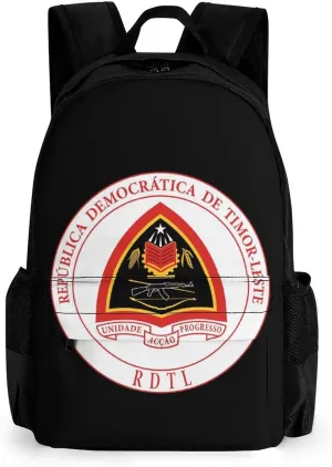National Emblem of East Timor Fashion Backpack Light Weight Daily Travel Hiking Laptop Shoulder Bag