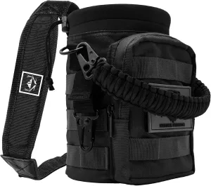 NATURE PIONEOR 32 64 128oz Tactical Water Bottle Pouch, Multi-Function Tactical Water Bottle Bag with Adjustable Shoulder Strap, Half/One Gallon Molle Strap Carrier Holder