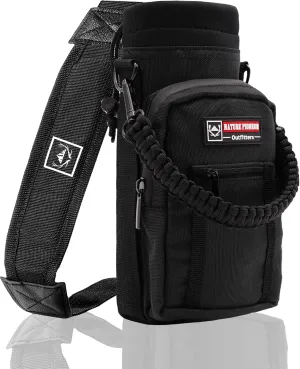 NATURE PIONEOR Water Bottle Holder with Strap 25 32 40 64 oz Insulated Water Bottle Carrier Sling Sleeve for Hiking,Outdoor Camping,Gym