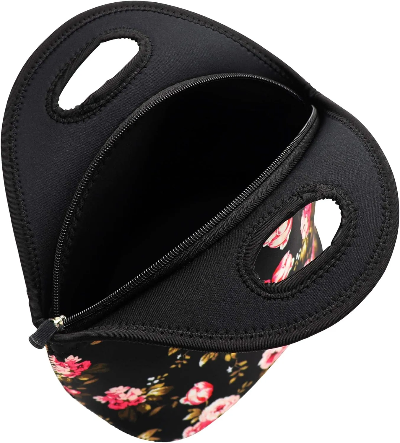 Neoprene Lunch Bag for Kids, Insulated Lunch Box Tote for Women Men Adult Teens Boys Teenage Girls Toddlers, Black