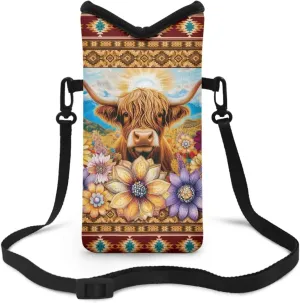 Neoprene Small Crossbody Bag with Adjustable Strap Water-Resistant Portable Cellphone Pouch for Travel, Outings
