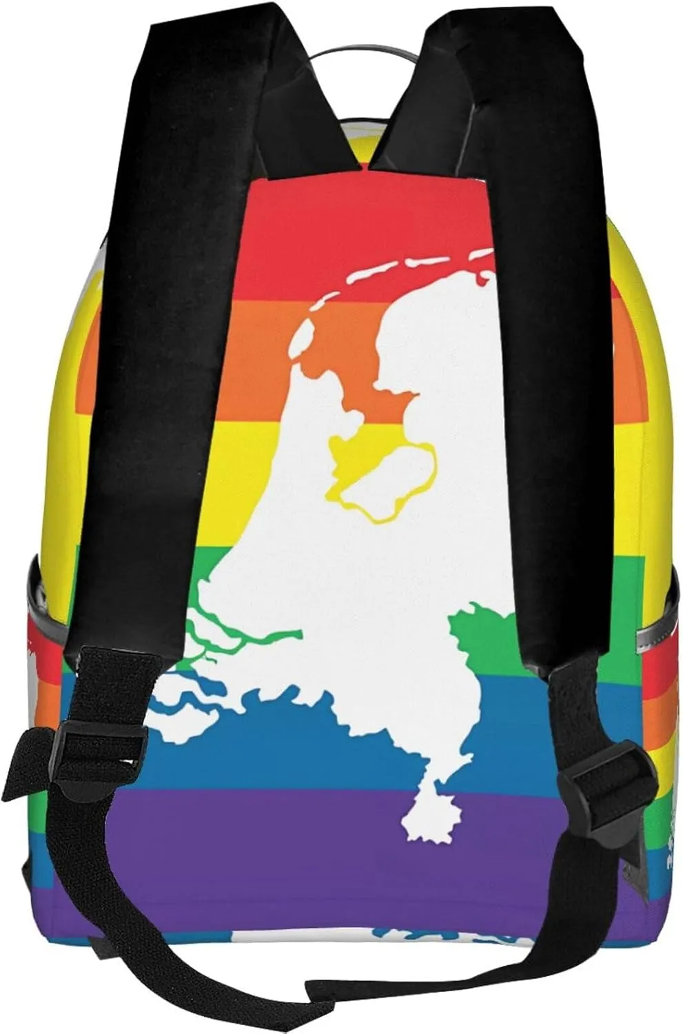 Netherlands Holland LGBT Pride Flag Casual Backpacks Laptop Backpack Carry-on Daypack Sports Travel Rucksack Lightweight Working Bag for Outdoor Hiking Cycling Walking