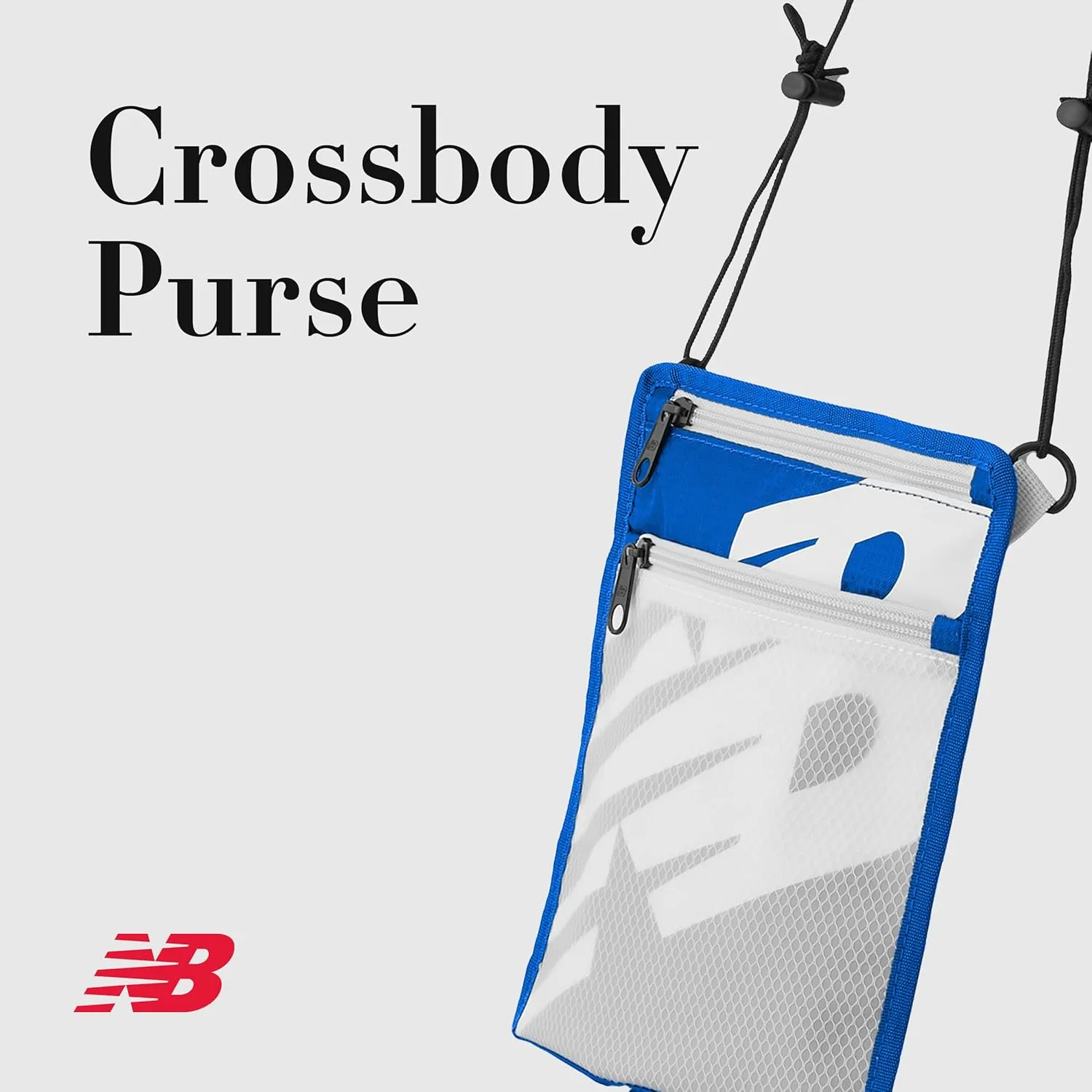 New Balance Crossbody Purse, Core Performance Flat Sling Bag for Men and Women