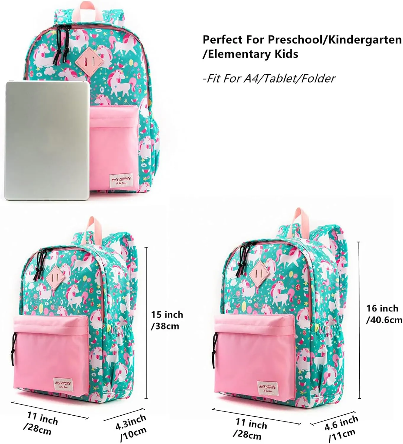 NICE CHOICE Preschool Backpack Kindergarten Little Kid Toddler School Backpacks for Boys and Girls with Chest Strap