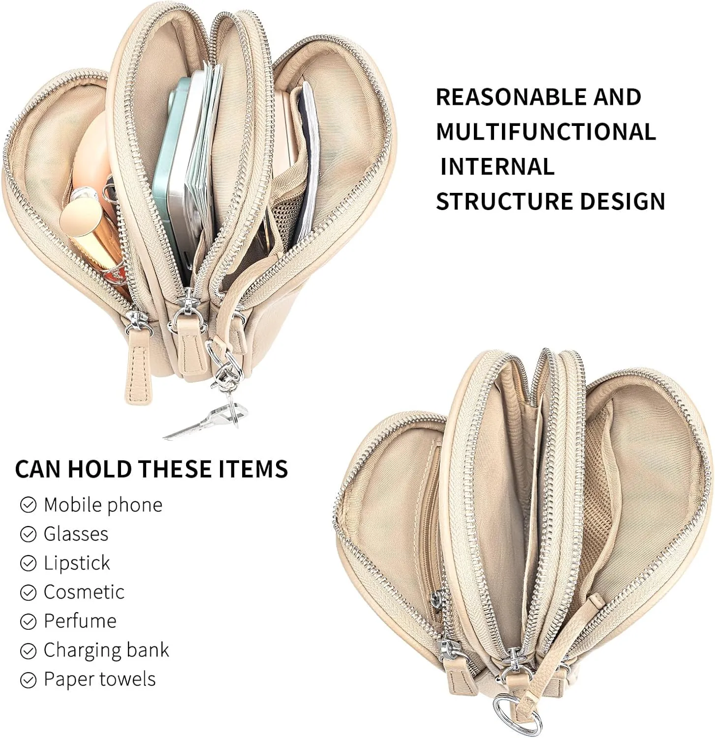 nuoku Small Crossbody Purse for Women, Vegan Leather Crossbody Bags for Women Small Size with Card Slots