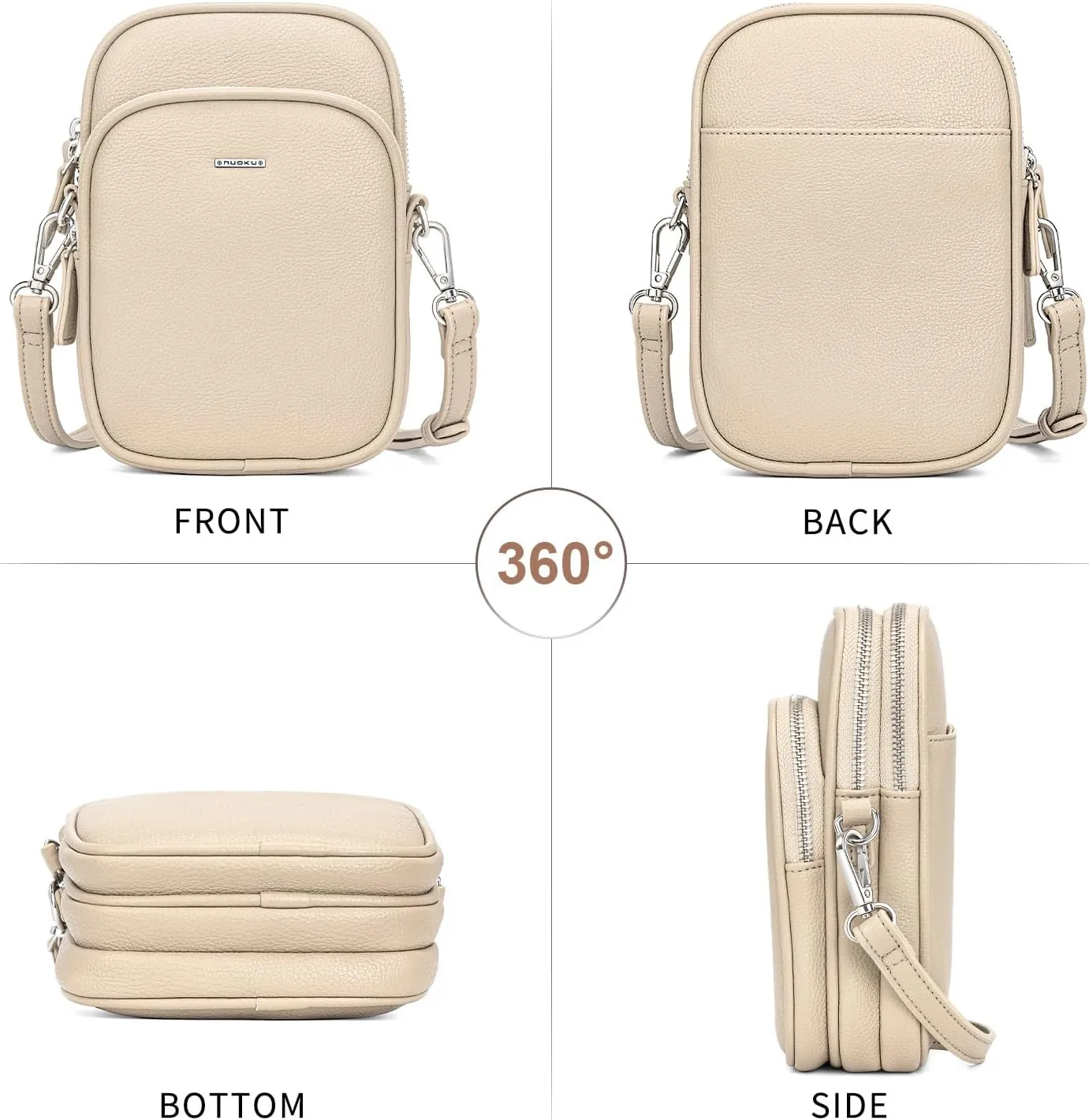 nuoku Small Crossbody Purse for Women, Vegan Leather Crossbody Bags for Women Small Size with Card Slots
