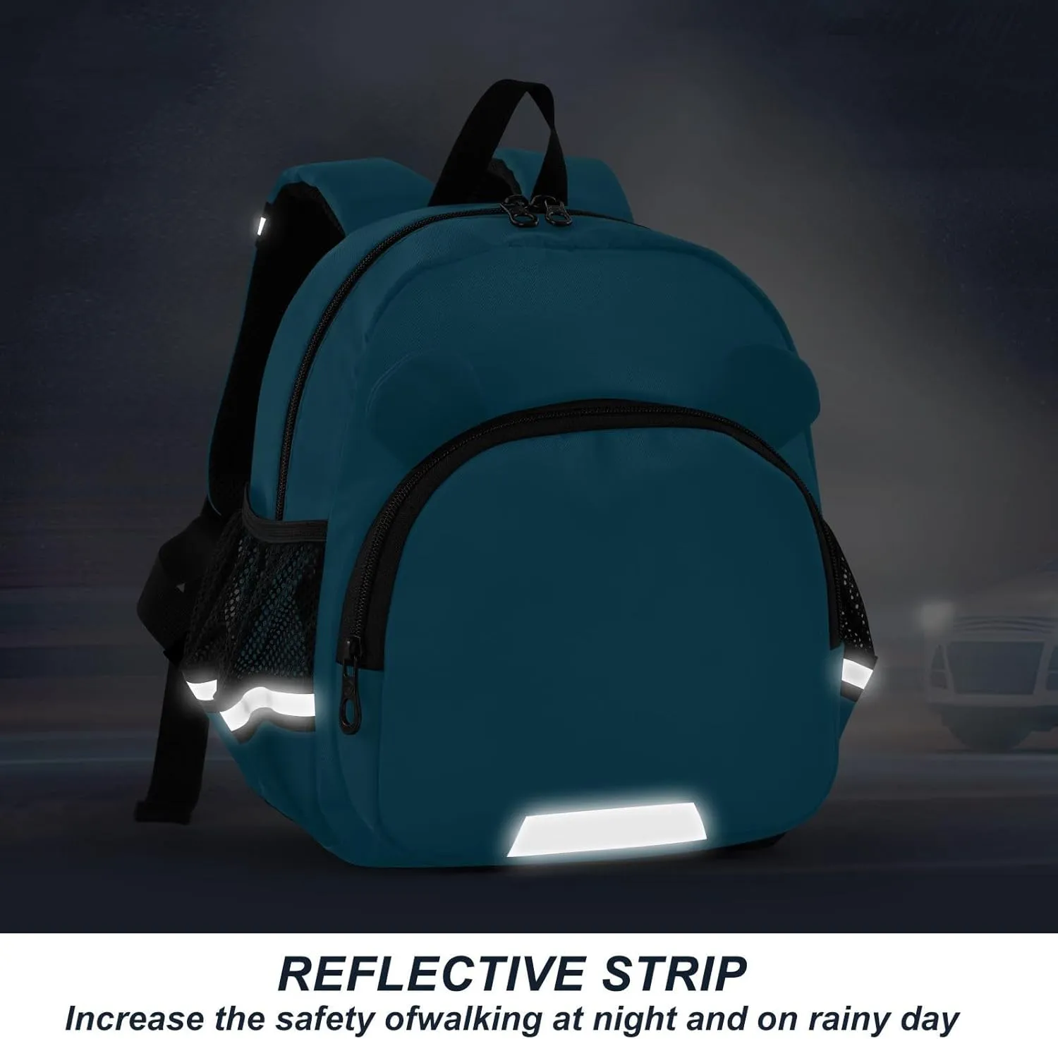 ODAWA Kid Backpacks Cerulean Leash Backpacks with Reflective Strips, Preschool Backpack for Girls