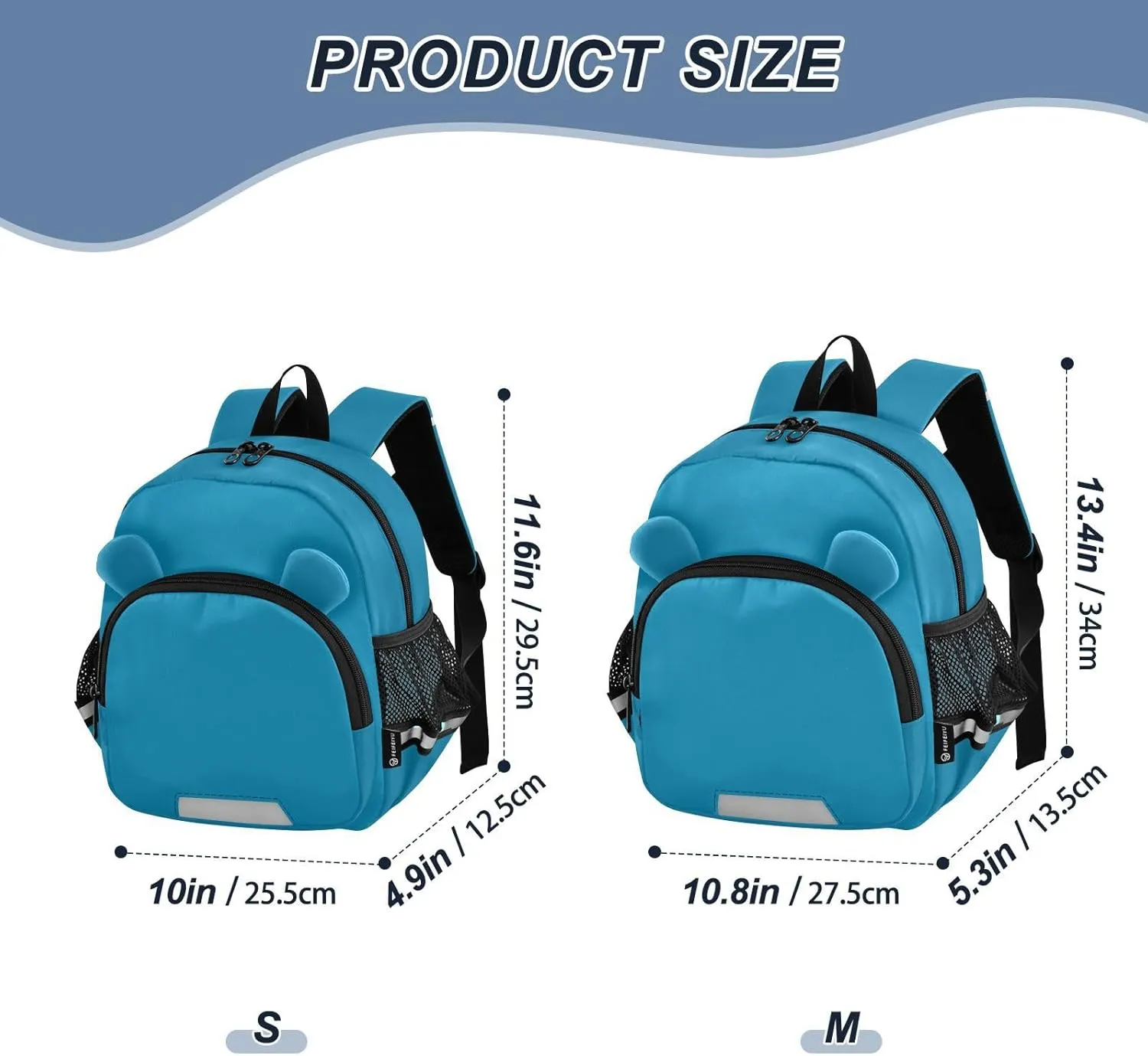 ODAWA Kid Backpacks Cerulean Leash Backpacks with Reflective Strips, Preschool Backpack for Girls