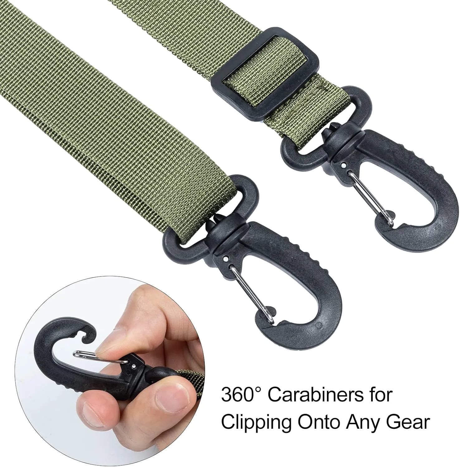 OneTigris Shoulder Straps Replacement Adjustable Strap for Briefcase Messenger Bag (2PC, Green)