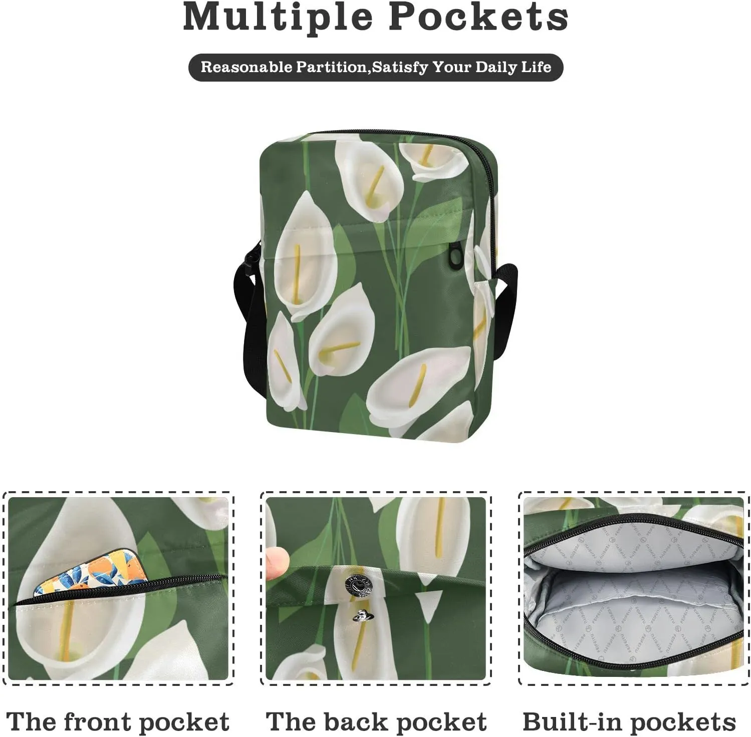 Oyihfvs Messenger Bag, Men's Crossbody Bag, Women's Crossbody Bag with Adjustable Strap