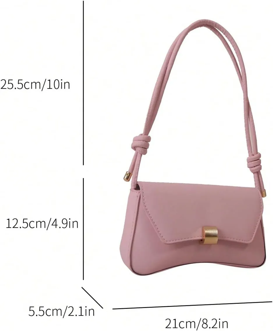 OYOANGLE Women's Flap Clutch Leather Shoulder Bag Vintage Adjustable Straps Shoulder Purse