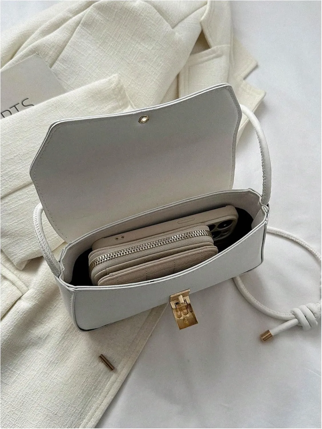 OYOANGLE Women's Flap Clutch Leather Shoulder Bag Vintage Adjustable Straps Shoulder Purse