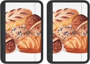 Painted Bread Car Seat Belt Pad 2 Pack Universal Fit Seatbelt Cover Soft and Comfortable Backpack Shoulder Pad Adjustable Neck Cushion Protector Harness Pad for Car Bag