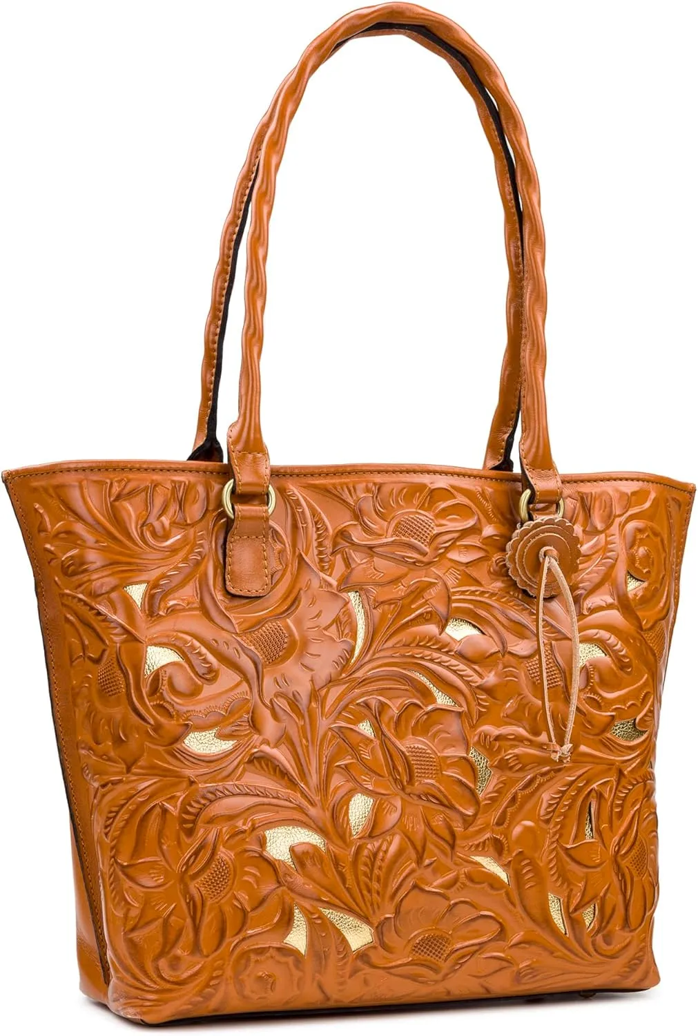 Patricia Nash Womens Tote Purse - Adeline Full Grain Leather Tote Bag