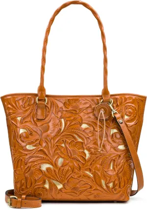 Patricia Nash Womens Tote Purse - Adeline Full Grain Leather Tote Bag