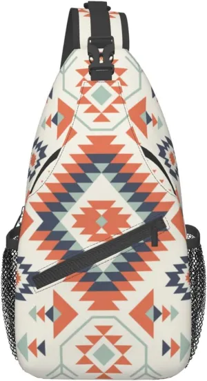 Patterned Sling Bag Crossbody Backpack,Adjustable Chest Bag Casual Shoulder Backpack Travel Hiking Daypack Unisex
