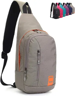 Peicees Small Sling Backpack Waterproof Unisex Shoulder Bag Chest Crossbody Daypack