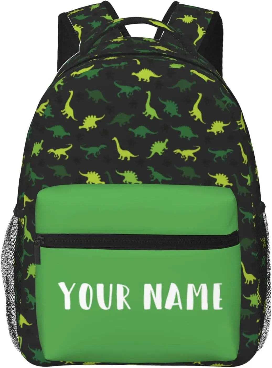 Personalized Backpack for Girls Boys, Custom Backpacks with Name for Kids, Customized Dinosaur School Bookbag for Back to School Travel Picnic 16in