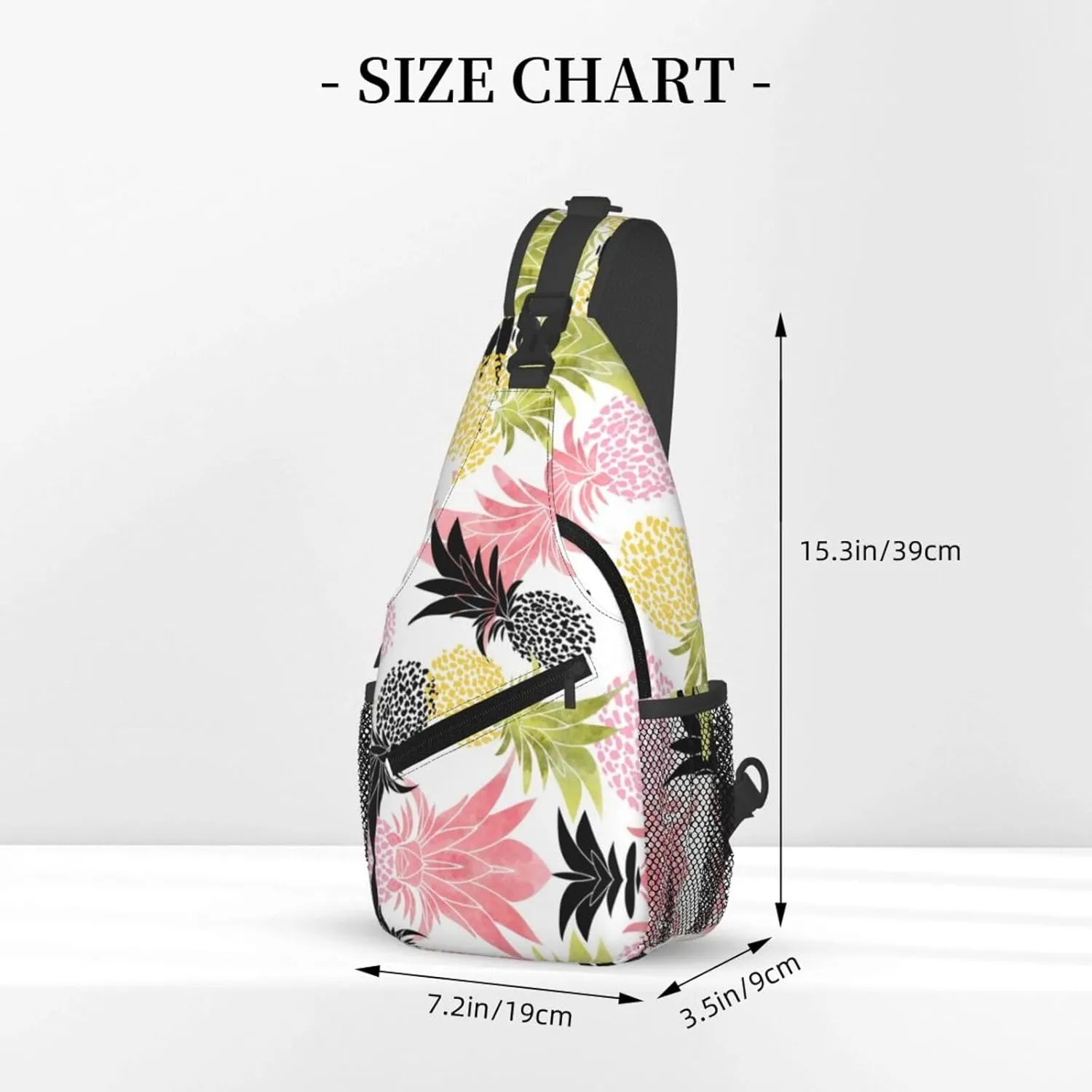 Pineapple Sling Backpack - Crossbody Shoulder Bag & Chest Bag for Men & Women