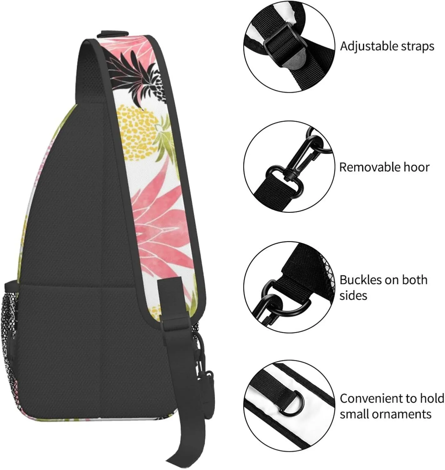 Pineapple Sling Backpack - Crossbody Shoulder Bag & Chest Bag for Men & Women