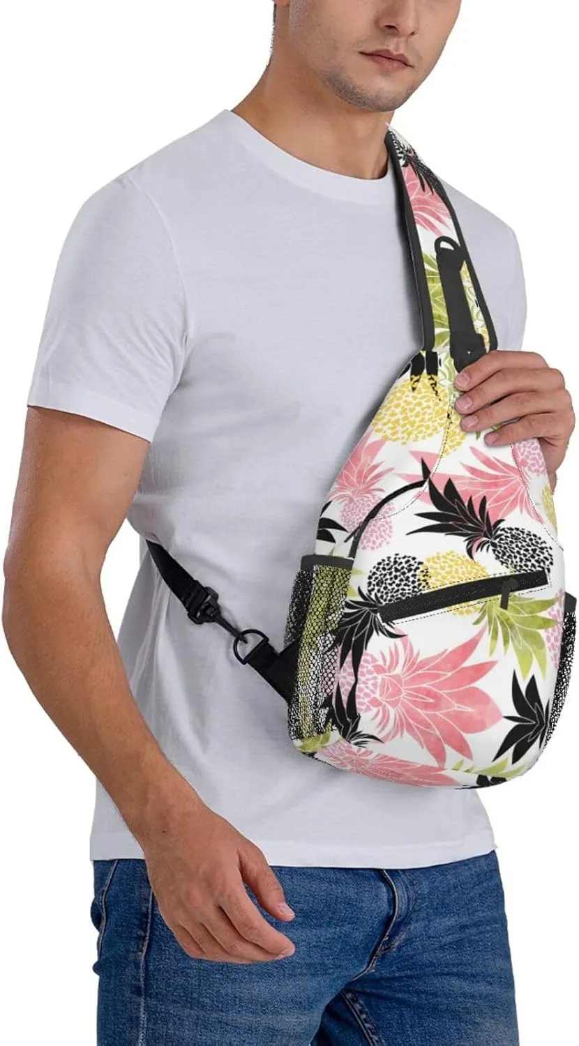 Pineapple Sling Backpack - Crossbody Shoulder Bag & Chest Bag for Men & Women