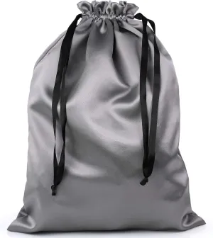 PlasMaller Dust Cover Storage Bags Thick Silk Cloth Pouch with Drawstring For Luxuries Handbags Tote Purses Shoes Boots, Silver
