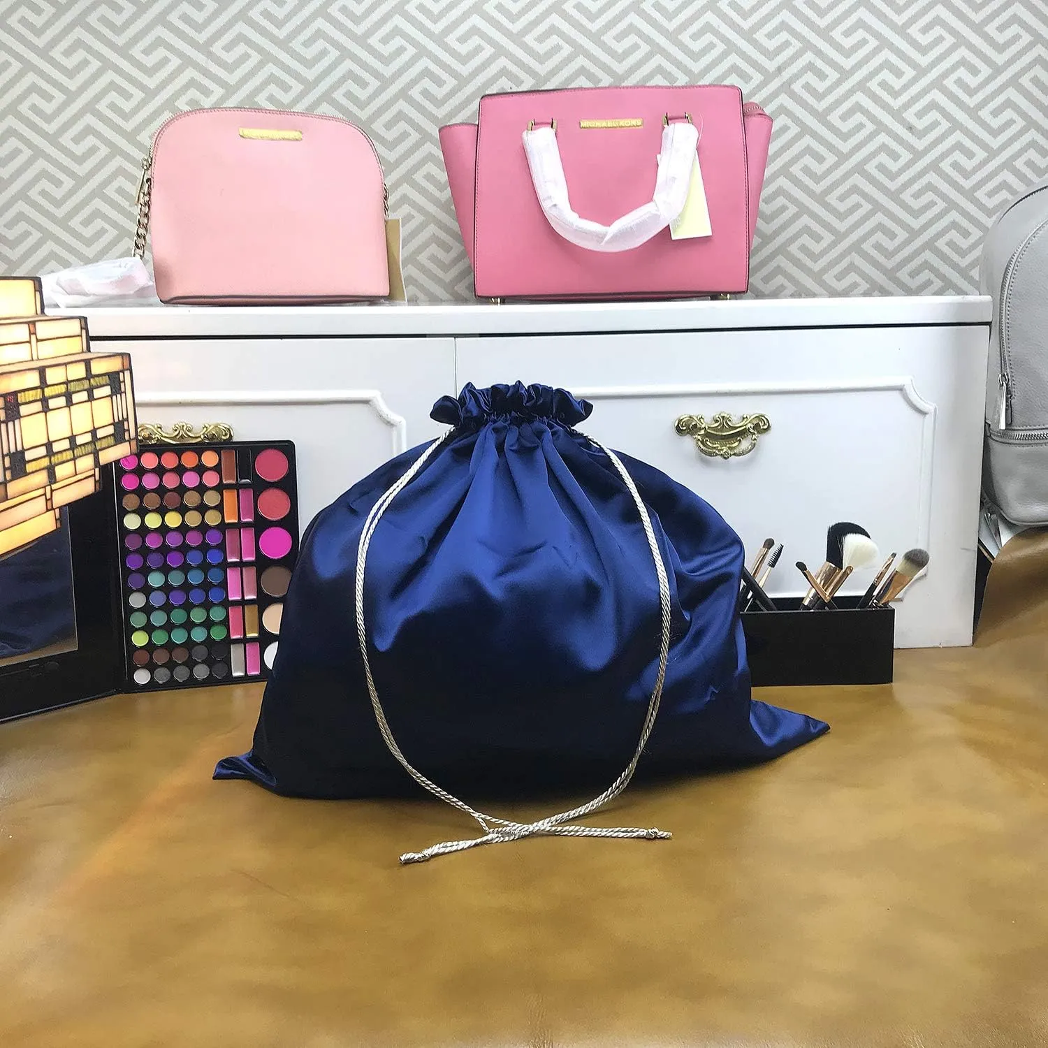 PlasMaller Dust Cover Storage Bags Thick Silk Cloth Pouch with Drawstring Set of 1