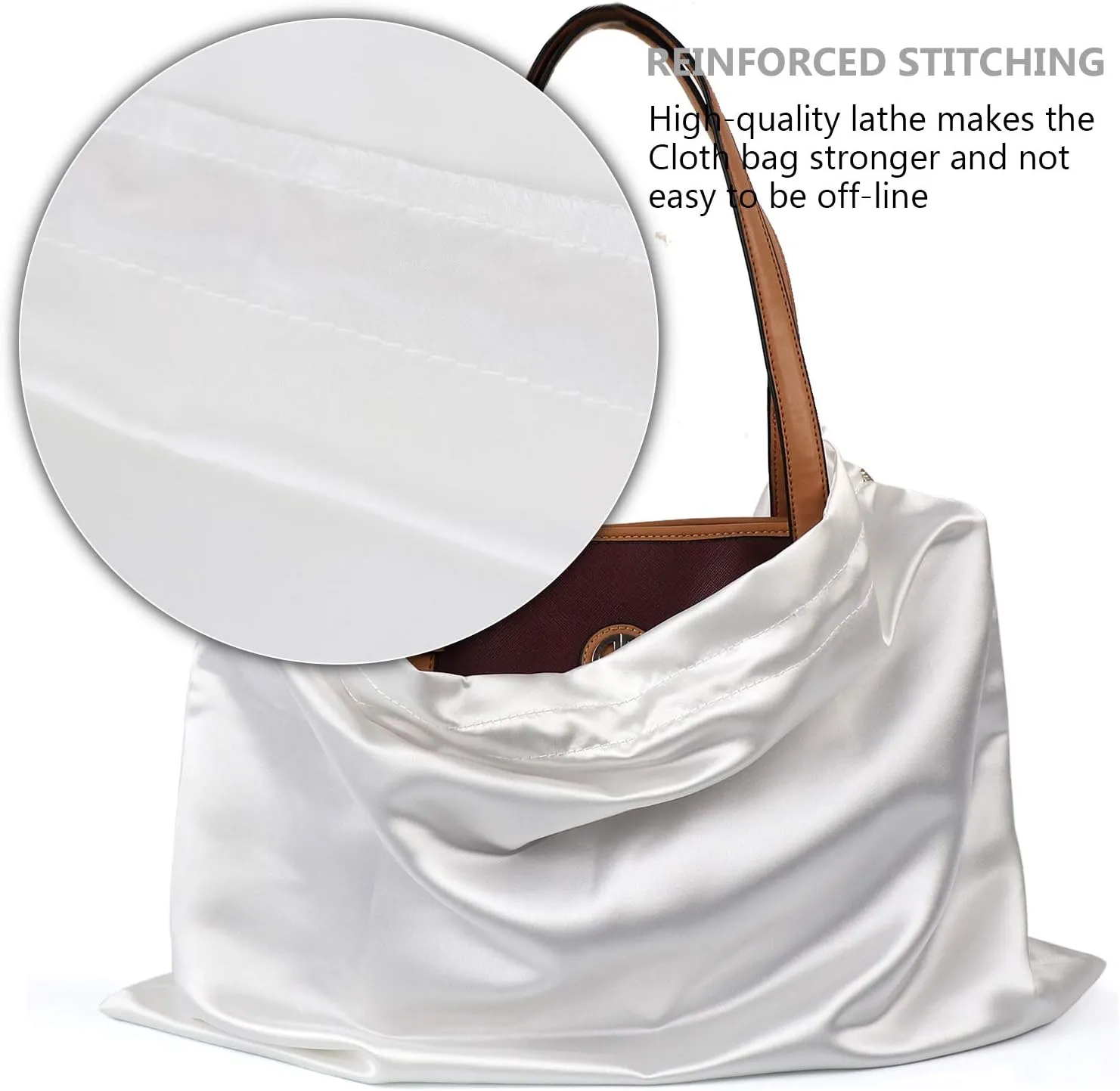 PlasMaller Dust Cover Storage Bags Thick Silk Cloth Pouch with Drawstring Set of 1