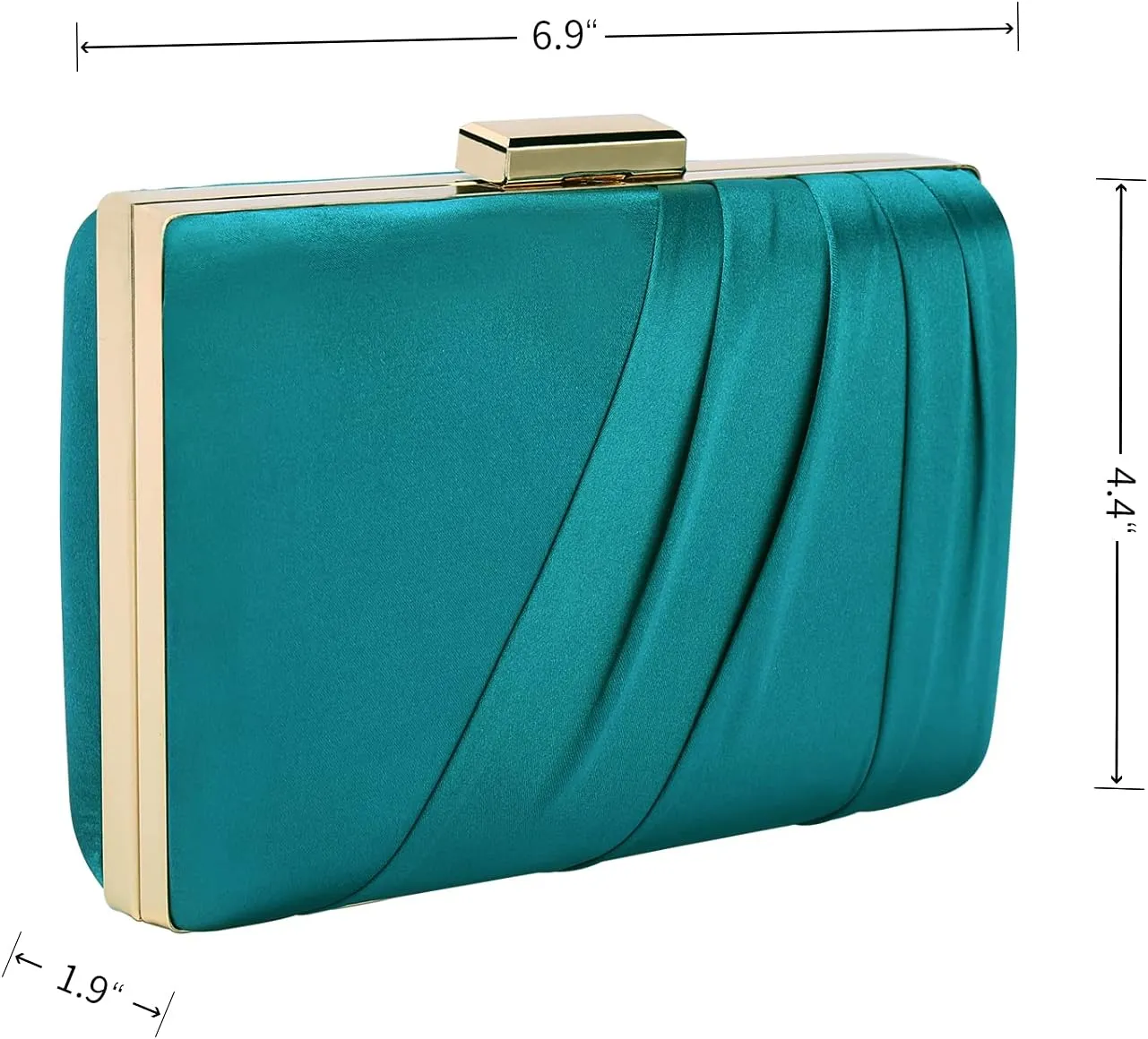 Pleated Satin Clutch Purse For Women Wedding Bridal Clutch Bag Prom Party Clutch