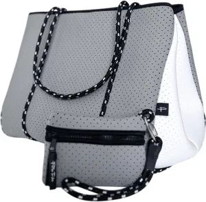 Pole Tribe Neoprene Tote - Large Beach, Gym, Travel Bag & Wallet, Water-Resistant, Durable, Lightweight, Sailor Rope Design