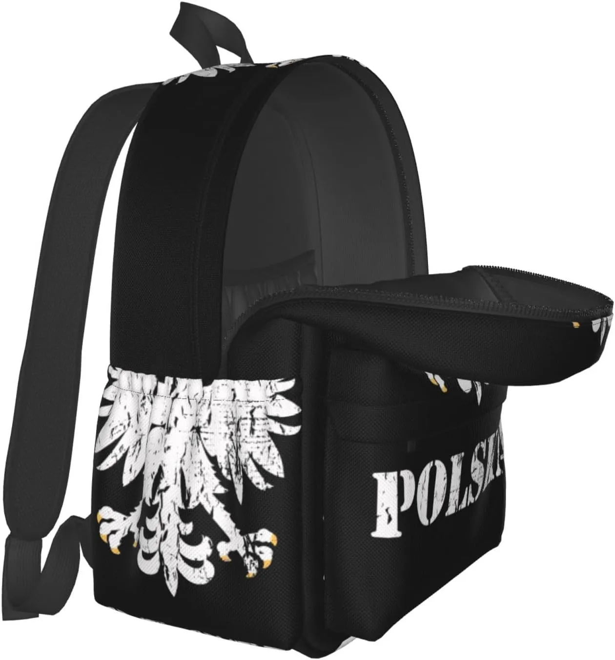 Polish Flag Poland Polska Eagle Laptop Backpack Shoulder Bag Laptop Pack Travel Backpacks Commuter Back Pack Casual Daypack Bags With Side Pockets