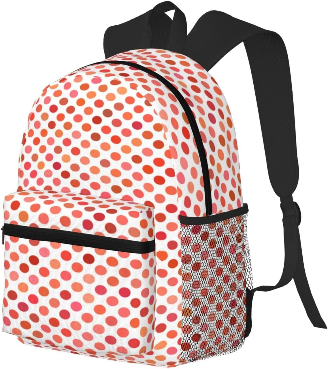 Polka Dots Red Backpack, Travel Laptop Backpack Computer Bag Rucksack for Men Women Business Work Fits 15.6 Inch Notebook
