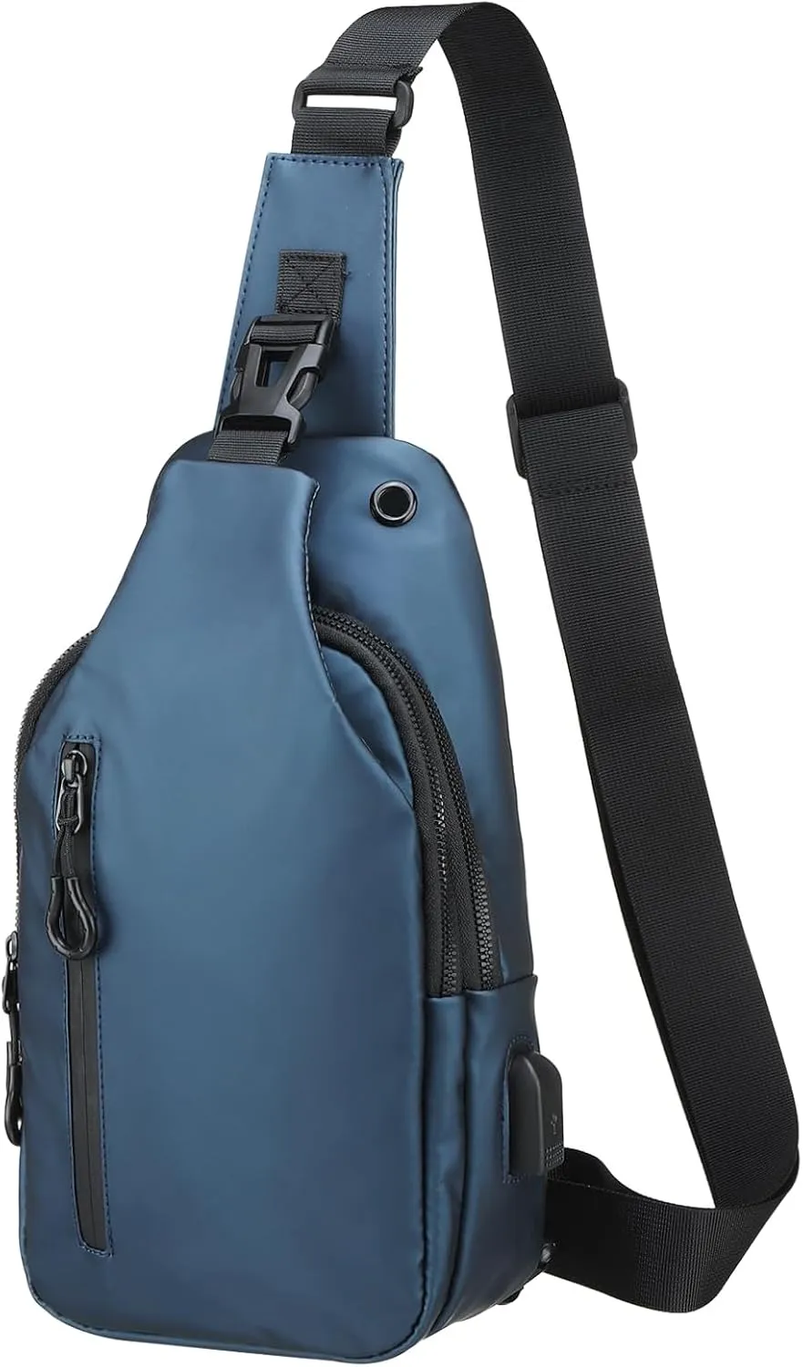 PU Sling Bag Crossbody Backpack - Multipurpose Casual Packs - USB Charge Port