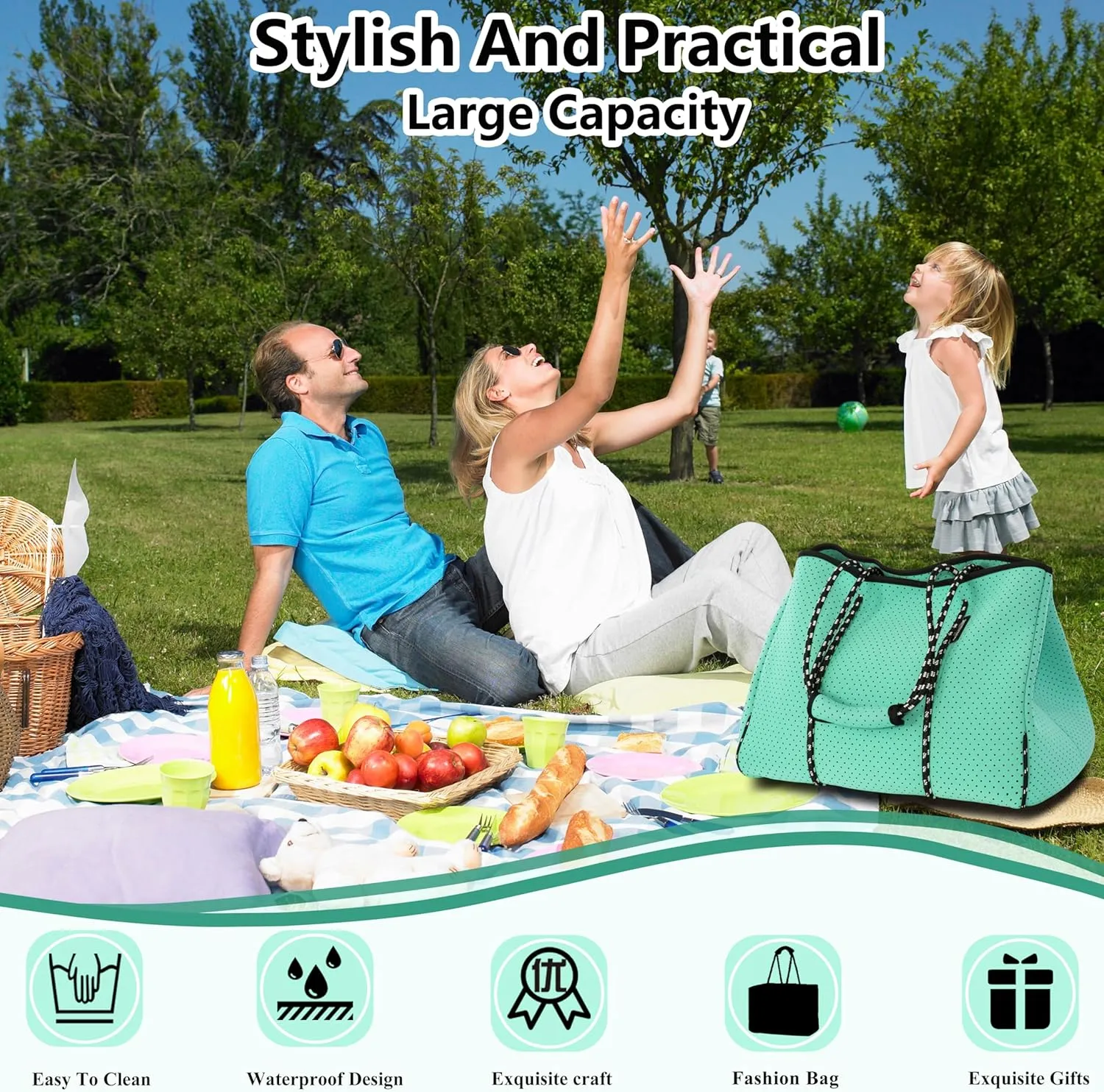 QOGiR Multipurpose Gym Beach Bag, Light Weight, Large, Sports … …