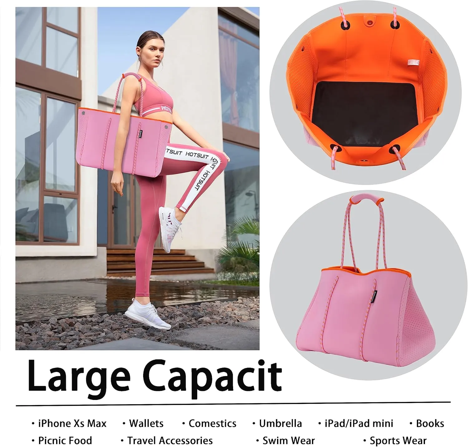 QOGiR Multipurpose Gym Beach Bag, Light Weight, Large, Sports … …