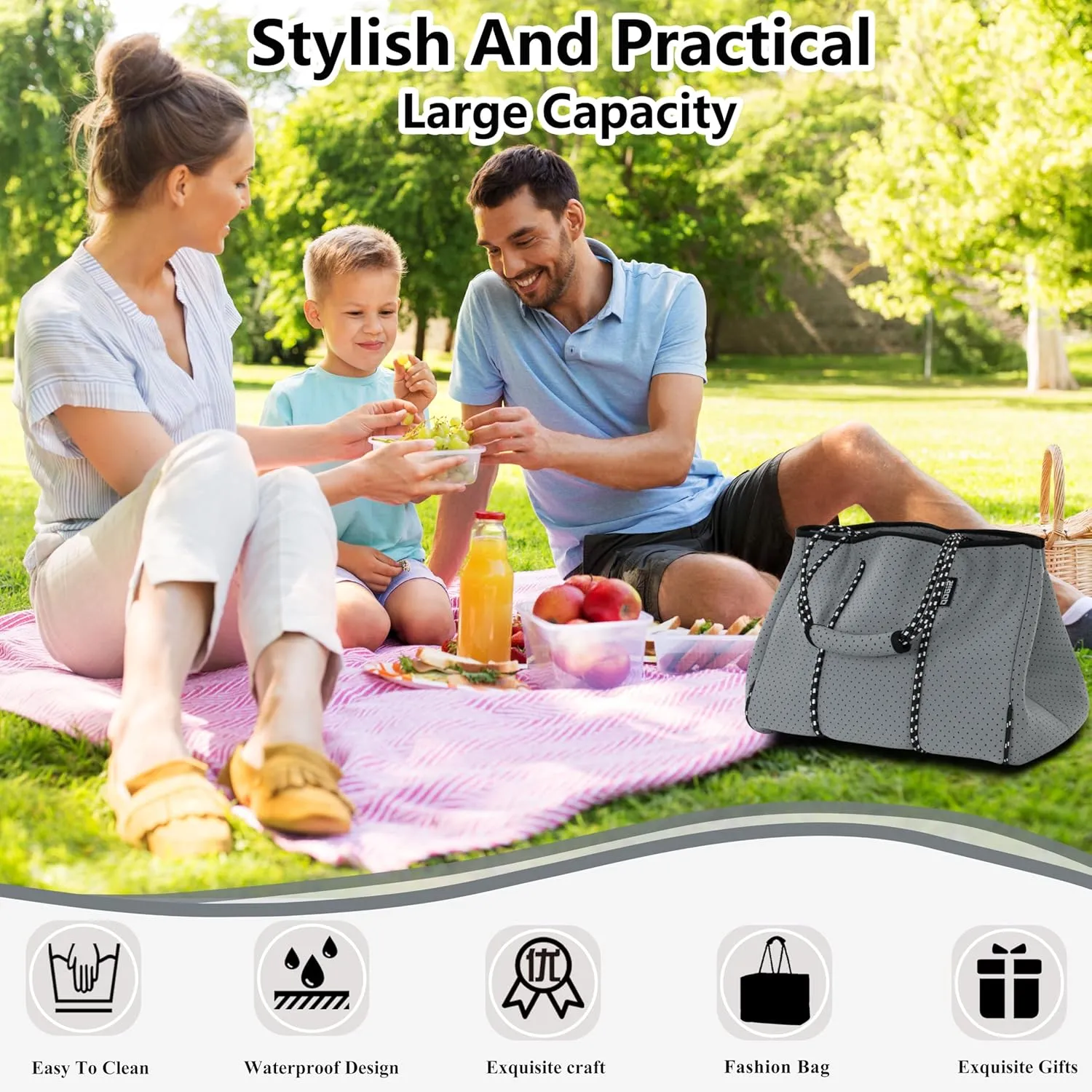 QOGiR Multipurpose Gym Beach Bag, Light Weight, Large, Sports … …