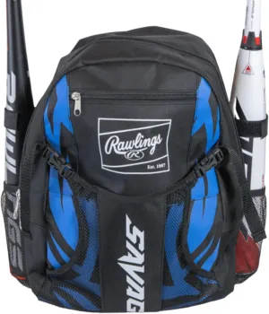 Rawlings | SAVAGE Backpack Equipment Bag | T-Ball/Youth Baseball & Softball | Multiple Styles
