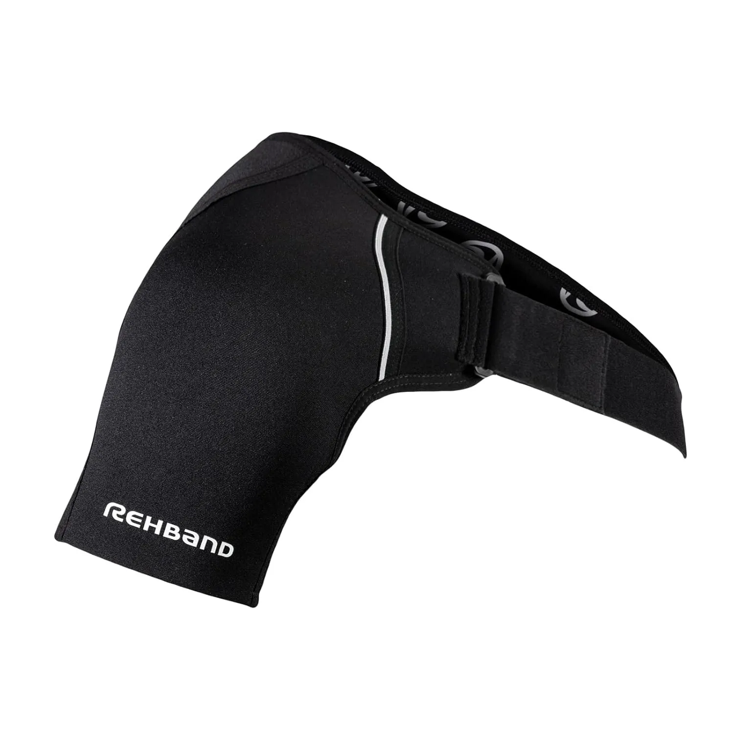 Rehband Shoulder Brace for Men & Women, Adjustable Neoprene Shoulder Support for Sports & Everyday Use, Shoulder Bandage for Left & Right, Colour:Black, Size:Large, Side:Left