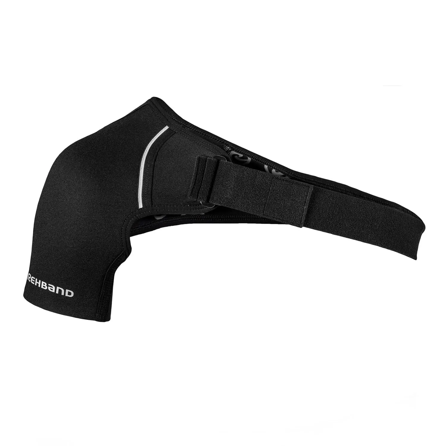 Rehband Shoulder Brace for Men & Women, Adjustable Neoprene Shoulder Support for Sports & Everyday Use, Shoulder Bandage for Left & Right, Colour:Black, Size:Large, Side:Left