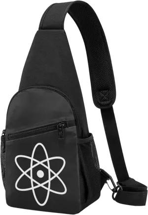Retro Atomic Atom Symbol Sling Bag Crossbody Backpack Shoulder Casual Daypack Bags for Men Women